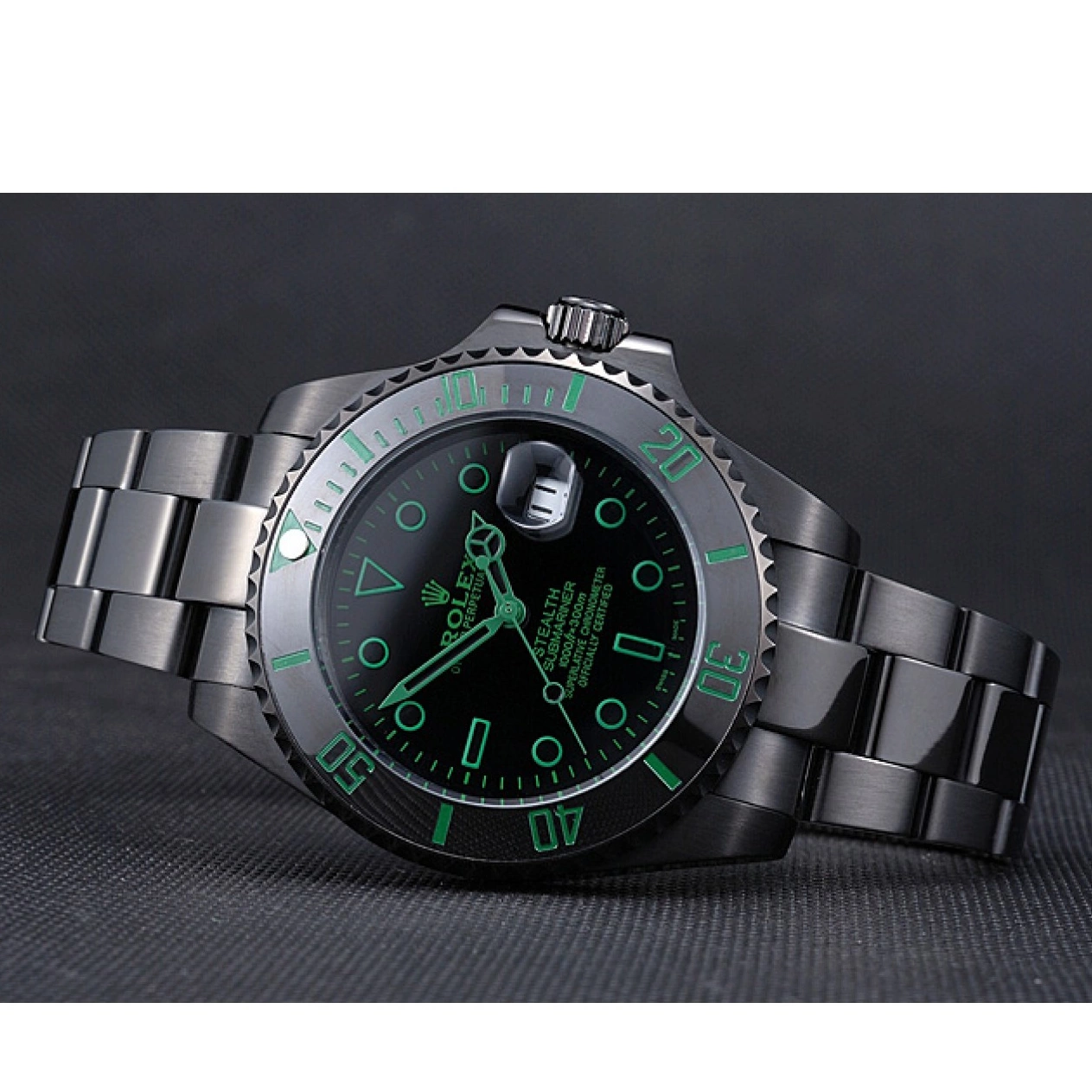 Aaa replica watch Ceramic Submariner Rolex 622007 Black Stealth 0807